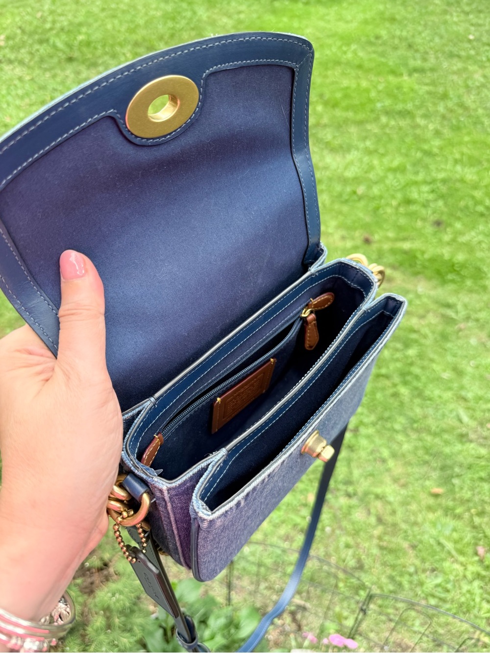 Coach Cassie Denim Crossbody Bag 19 - Picture 12 of 14